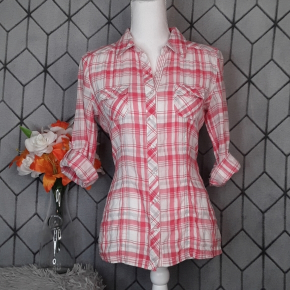 Final Price Maurices Plaid Half Sleeve 